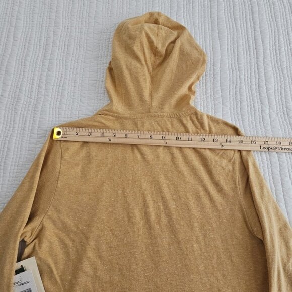 Threads For Thought Hoodie Women's S Golden Wheat Long Sleeve Slubby Cotton NEW - Picture 12 of 16